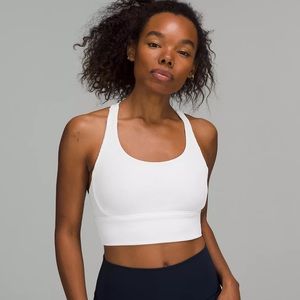 lululemon white energy line sports bra